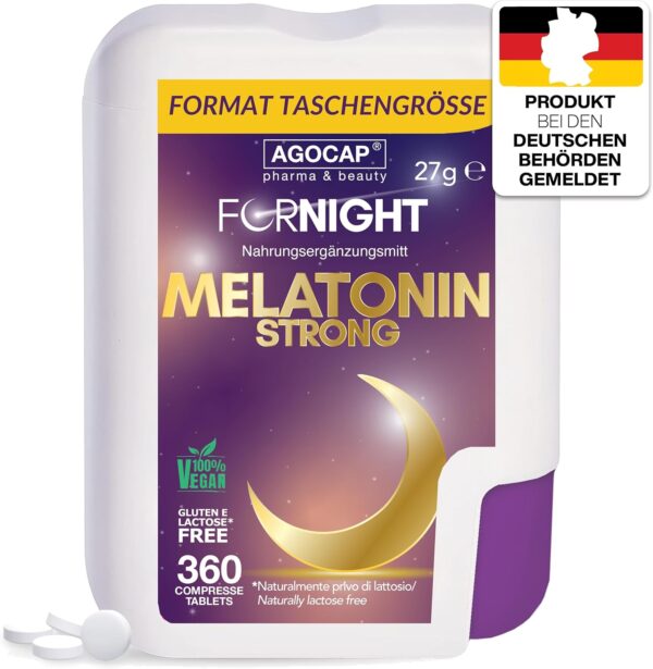 Melatonin, melatonin hochdosiert - 0,5mg. 365 melatonin pro Tag - optimal hochdosiert. Einschlafhilfe, schlafen, melatonin. Ohne unerwünschte zusatzstoff - deutschland registriert - Agocap