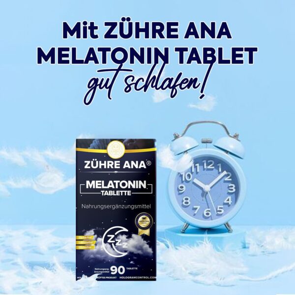 Zühre Ana Melatonin Tablette – 2X90 Tabletten – frei von unerwünschten Zusatzstoffen – 100% vegan - 200 g Dubai-Schokolade als Geschenk – Bild 7