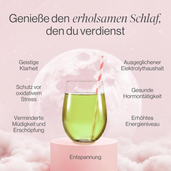 Sleep Calm Drink zur Entspannung mit L-Theanin, GABA, Magnesium, Vitamin B6 und Mangan, Ohne Melatonin, 30 Beutel, Tummy Tox – Bild 2