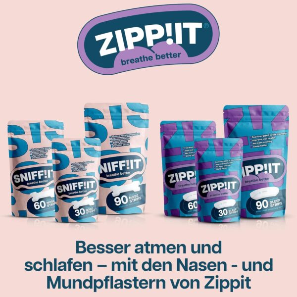 Sniffit Nasenstreifen gegen Schnarchen - 30 Stück Anti Schnarchen Nasenpflaster für einfacheres Atmen durch die Nase - Nose strips für erholsamen Schlaf & mehr Energie - Nasenpflaster Besser Atmen – Bild 7