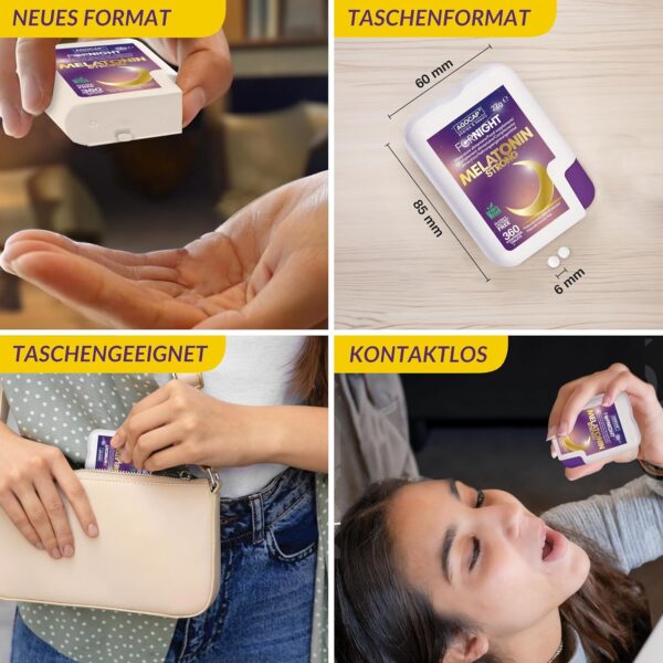Melatonin, melatonin hochdosiert - 0,5mg. 365 melatonin pro Tag - optimal hochdosiert. Einschlafhilfe, schlafen, melatonin. Ohne unerwünschte zusatzstoff - deutschland registriert - Agocap – Bild 4