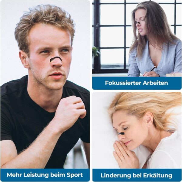 Magnetische Nasenpflaster Schnarchen (Starter Kit 15 Tage) – Anti-Schnarch Nose Strips, Schnarchstopper & Schnarchschiene für besseres Atmen, Nasal Strips & Nasenstrips Magnet – Bild 4