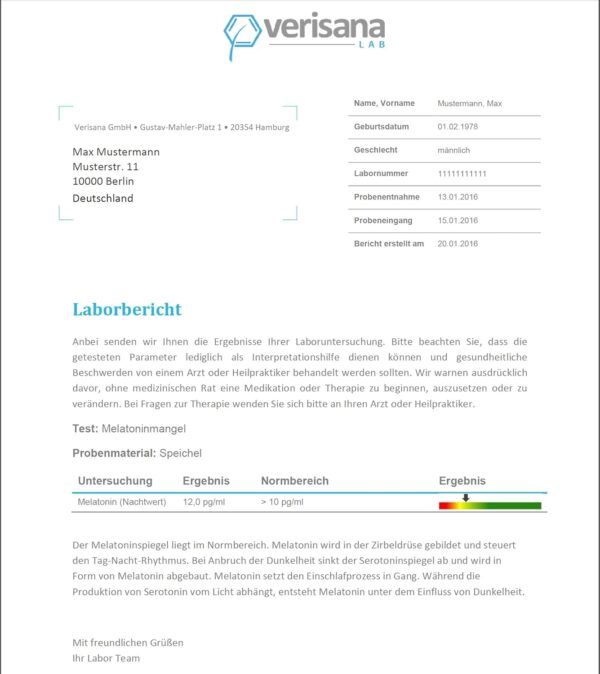 Melatonin Test – Hormontest zur Bestimmung von Melatoninmangel & möglichen Ursachen von Schlafstörungen – Verisana – Bild 6