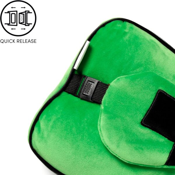 Puckator Relaxeazzz Minecraft Creeper Plüsch Reisekissen & Augenmaske Kopfstütze, Schlafkissen, Nackenkissen, Reisekopfkissen, Schlafmaske, Kinder & Erwachsene für Reise Auto, Zug Flugzeug Accessoire – Bild 5
