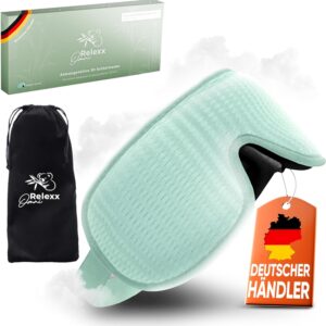 OMNIRELEXX Schlafmaske – Atmungsaktive 3D Schlafbrille – Bequeme und weiche Augenmaske für Frauen und Männer - 100% Lichtblockierend - Reisebeutel - Vertiefung für die Augen - Memory Schaum (Türkis)