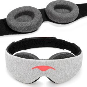 Manta Sleep Schlafmaske - Augenmaske für 100% Dunkelheit, null Druck auf die Augen, einstellbare Augenpolster, tiefstmögliche Ruhe, perfekte Augenbinde für Leichtschläfer, Reisen, Mittagsschlaf