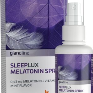 Melatonin Einschlafspray | 0,43 mg Melatonin pro Tagesdosis mit Vitamin B6 für besseren Schlaf | Minzgeschmack | Vegan | 50 ml - 380 Sprühstöße | Sensilab SleepLux
