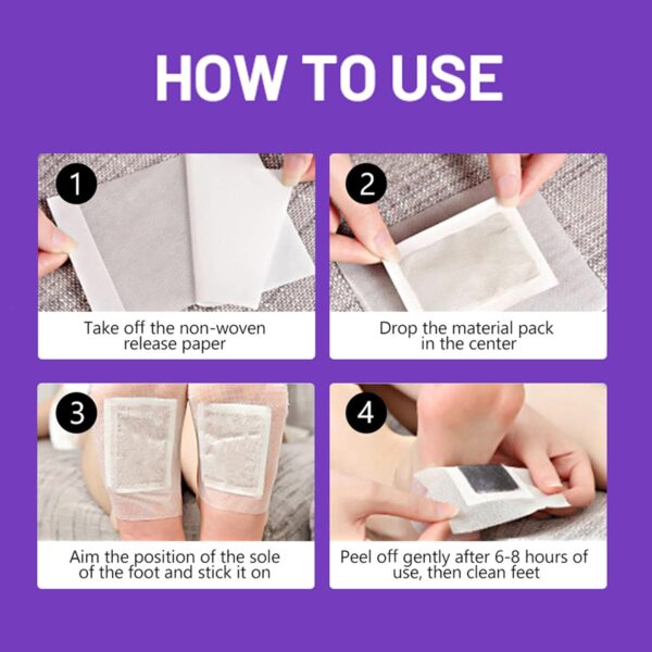 Lavendel Fußpflaster - 10 Stück Fusspflaster zur Entgiftung | Fußpflege-Pads zur Körperreinigung für Müdigkeitslinderung besseren Schlaf & Stressabbau, Natürliche Pflege für Frauen & Männer (Lavender) – Bild 9