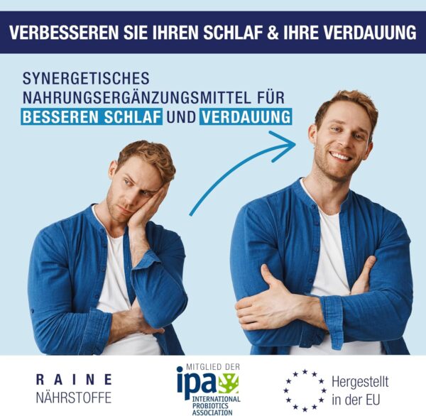 NORDWISE Sleepmaker Probiotika Kapseln mit Melatonin hochdosiert I 2-Monatsvorrat (300 Mrd. KBE/Paket) - Schlaftabletten mit Verdauungsunterstützung | Mit Magnesium & B6 – Bild 2