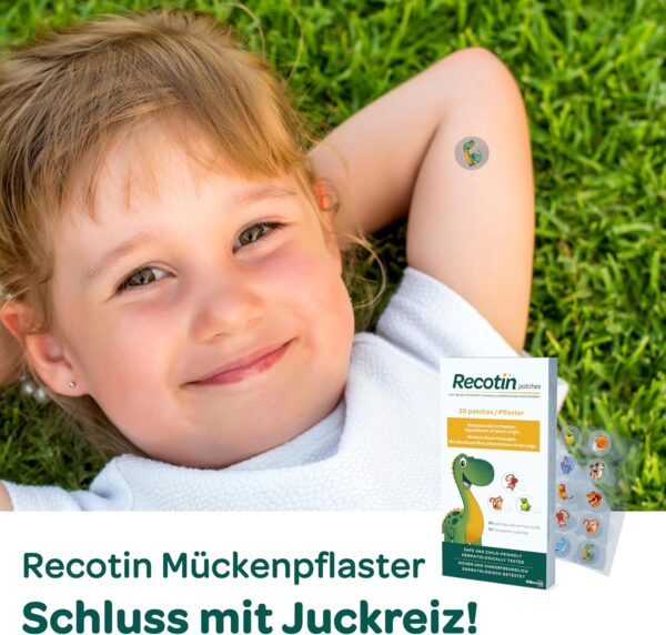 RECOTIN Mückenpflaster 30x - 100% Natürliche Wirkstoffe - Pflaster gegen Mückenstiche - 20x Tiermotive & 10x Transparent - Insektenstichheiler - Kinderpflaster - Urlaub Must-Have - Reiseapotheke – Bild 7