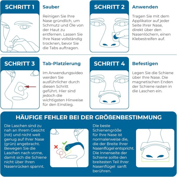 Magnetische Nasenpflaster Schnarchen (Starter Kit 15 Tage) – Anti-Schnarch Nose Strips, Schnarchstopper & Schnarchschiene für besseres Atmen, Nasal Strips & Nasenstrips Magnet – Bild 7