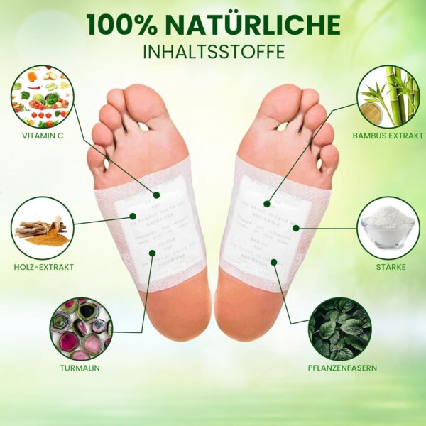 Instinktive-Oase® Bambuspflaster Foot Patches Vitalpflaster (50 Stück) | Fuß Pads Wellnesspflaster aus 100% natürlichen Inhaltsstoffen | Großartige Fusspflege | Entspannen Sie Ihre Müden Füße – Bild 2