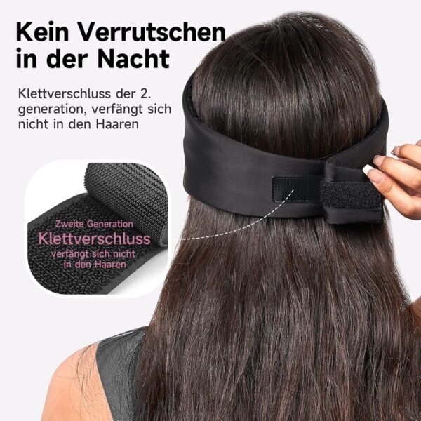 Umisleep Weiche Schlafmaske, Verbesserte 3D-Nasenpads, Atmungsaktive Augenmaske mit breitem Kopfband, Verstellbarer für Herren und Frauen (Schwarz) – Bild 5