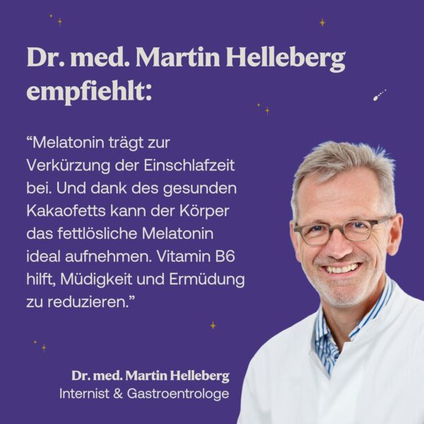 Sleep Chocolate mit Melatonin + Baldrian für verkürzte Einschlafzeit - Zuckerfrei - Wirksamere Alternative zu Melatonin Sprays/Gummies 0,5 mg - Hochdosiert - Vegan - Made in Germany - Clever Chocolate – Bild 4