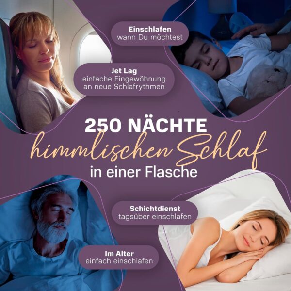 LACOYA® Melatonin Einschlafspray + L-Tryptophan 0,5mg/Sprüher - Melatonin-Spray hochdosiert 5-Fach höher - Natürliche Einschlafhilfe für Erwachsene & Kinder - Sleep Schlaf-Spray ohne Alkohol u. Zucker – Bild 4