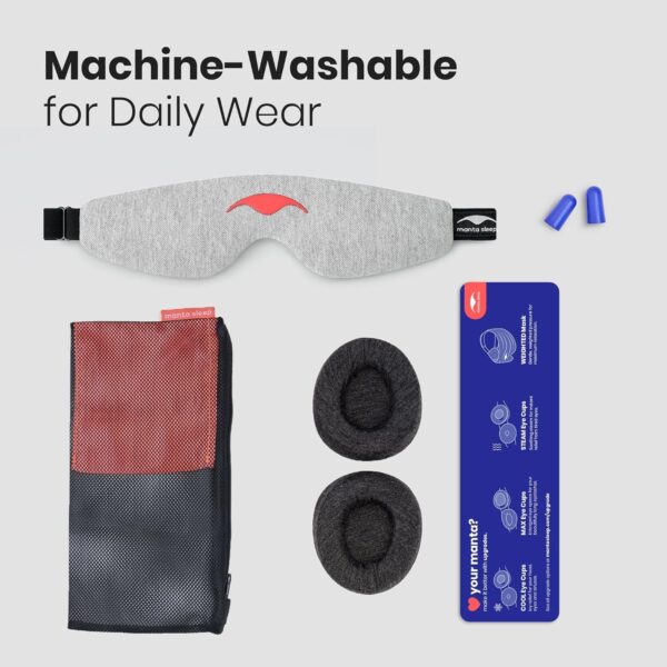 Manta Slim Schlafmaske - Schmale, Ultraleichte, Verstellbares, Schlankes Komfortdesign, Totale Verdunkelung für Tiefen Schlaf, Augenmaske für Seitenschläfer – Bild 6