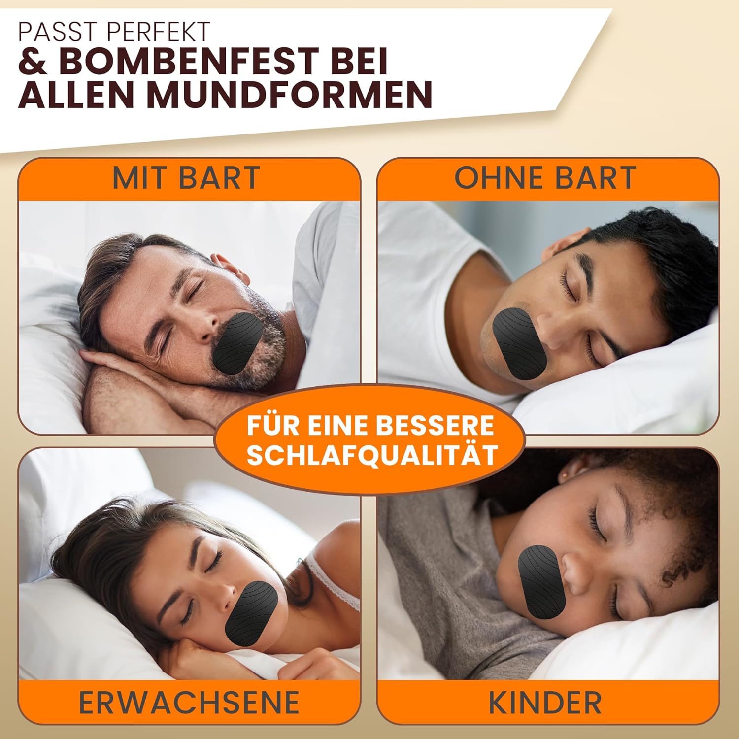 NASENHELD© Mundpflaster Schlafen 35er-Set - NEUHEIT 2024 - Mouth Tape for Sleeping Mund Tape gegen Schnarchen Stopper Mundtape Schlaf Schnarchstopper Schlafpflaster Schnarchpflaster Mundkleber Nachts – Bild 7