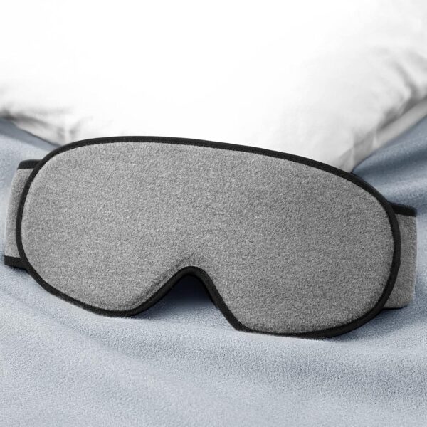INNELO Schlafmaske für Seitenschläfer, Verbesserte 3D Lichtblockierende, mit Gehörschutz, Ultraweiche und Bequem Augenmaske, Schlafbrille mit klettverschluss für Frauen,Herren – Bild 6