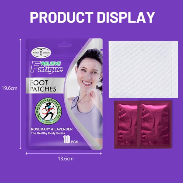 Lavendel Fußpflaster - 10 Stück Fusspflaster zur Entgiftung | Fußpflege-Pads zur Körperreinigung für Müdigkeitslinderung besseren Schlaf & Stressabbau, Natürliche Pflege für Frauen & Männer (Lavender) – Bild 8