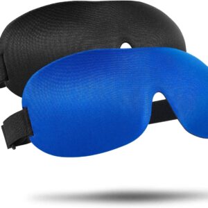 Molirex 3D Schlafmaske Nachtmaske - 2er-Pack Schlafbrille Frauen & Herren, mit Verstellbarem Riemen augenmaske