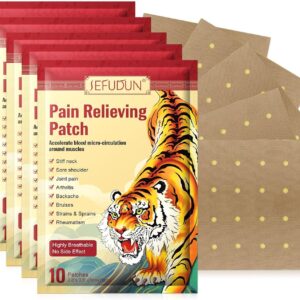 Schmerzlinderung Patch, 50Pcs/10Pack Chinesische Ferninfrarot Pflaste - Schnelle und Lang anhaltende Schmerzlinderung für Muskeln und Gelenke