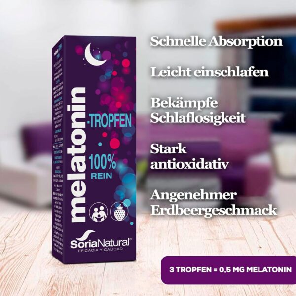 Melatonin Tropfen 330 Nächte - Melatonin Hochdosiert Um Besser zu Schlafen und Einen Tiefen, Erholsamen Schlaf zu genießen - Spray und Tabletten Alternative - 50ml – Bild 2