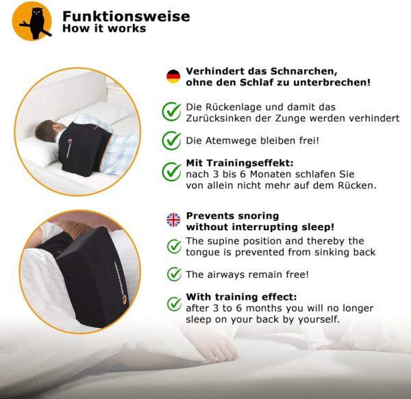 Nachtwaechter Anti-Schnarch Set, Schlafweste. Klettverlängerung, Reisetasche, Gr. L/XL - Schnarchen einfach abtrainieren! – Bild 3