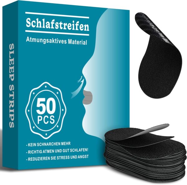 Mundpflaster Gegen Schnarchen,50 Stück Mouth Tape für Sleeping Schnarchstopper Anti Schnarch Schnarchpflaster Nachts Schlaf,Mundkleber Hilft Verhindern Schnarchen für Sleep Besser Schlafen Und Atmen