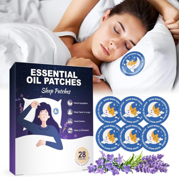 Ballphl 28er Packung groß Schlafpflaster für Erwachsene,Schlaf Patches Tiefschlafpflaster,Schnell wirkende Zutaten, Schlaf Fördernde Aufkleber für Männer und Frauen