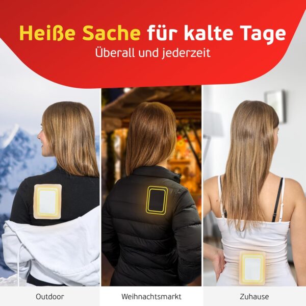 CURATHERM 10x Wärmepflaster Rücken Nacken und Schulter 12 Stunden angenehme Tiefenwärme Rückenwärmer Körperwärmer Bodywärmer selbsthafend luftaktiv – Bild 5