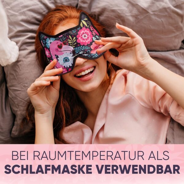 ICEHOF Augenmaske Kühlend Kühlpads Augen - Angenehme Oberfläche, mit Kühlgel - Kühlbrille für die Augen als Migräne Maske oder Schlafmaske kühlend - Mit Aufbewahrungsbeutel – Bild 2