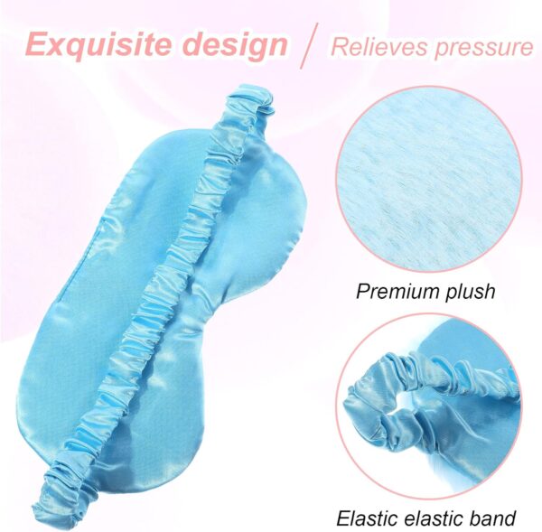 4 Stück Schlafmaske Frauen Sleeping Mask Schlafmaske Kinder Weiche Schlaf Augenbinde Mädchen Augenmaske Plüsch Schlafbrille Bequem Seide Schattierung Verdunklungs Schlafmaske Für Flugreisen Meditation – Bild 4