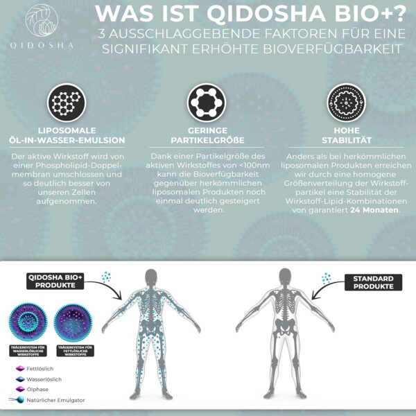 QIDOSHA® Melatonin Einschlafspray liposomal, liposomales Melatonin mit 15-fach erhöhter Bioverfügbarkeit, natürlicher Orangengeschmack, vegan, 30 ml = 180 Sprühstösse à 0,5mg Melatonin – Bild 5