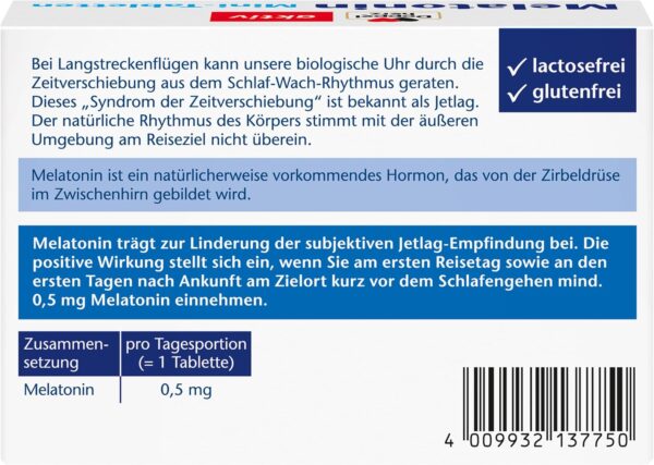 Doppelherz Melatonin – Trägt zur Linderung der subjektiven Jetlag-Empfindung bei – 120 leicht schluckbare Mini-Tabletten – Bild 2