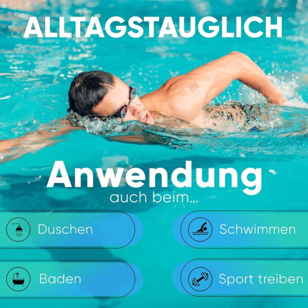 Health Press® Gittertape Cross Tape – Größe Typ Mix 134 Stück – Gitterpflaster zur Akupressur – Akupunkturpflaster mit ausführlicher E-Book Anleitung zum Download – Akupressur Pflaster – Bild 5