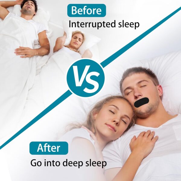 Mouth Tape, Mundpflaster Gegen Schnarchen, Mouth Tape for Sleeping Schnarchstopper, Verbessert Schlaf und Atmung, Für Männer und Frauen Geeignet, 30 Stück – Bild 3
