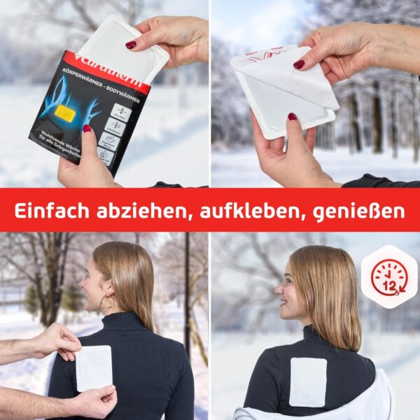 CURATHERM 10x Wärmepflaster Rücken Nacken und Schulter 12 Stunden angenehme Tiefenwärme Rückenwärmer Körperwärmer Bodywärmer selbsthafend luftaktiv – Bild 4