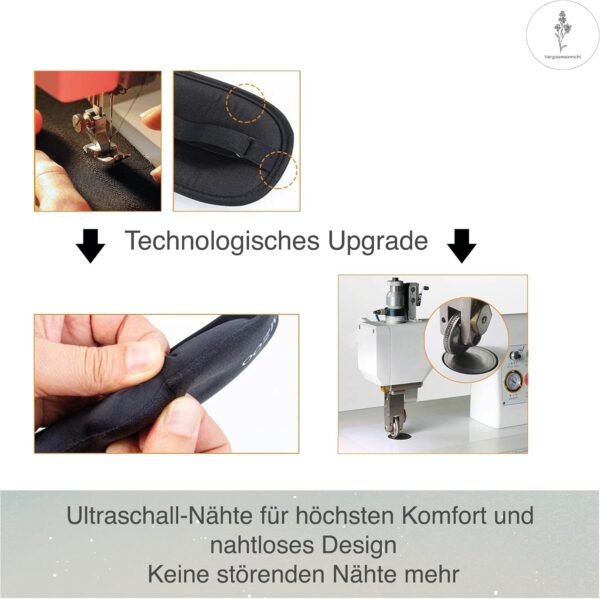 Premium Schlafmaske 3D für Seitenschläfer - Perfektionierte ErgoDream Augenmaske Schlafmaske mit Memory-Effekt für Frauen und Herren; 100% Lichtblocker – Bild 4