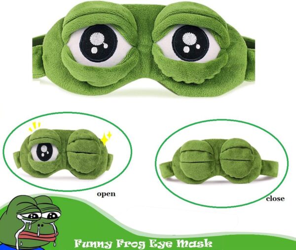 Schneespitze 2 Stück Cartoon Premium Schlafmaske,Einhorn Schlafmaske,Rainbow Unicorn Schlafmasken,Frosch Augenmaske Blackout Brille,Plüsch Schlafmaske Schlafmasken für Erwachsene, Kinder – Bild 2