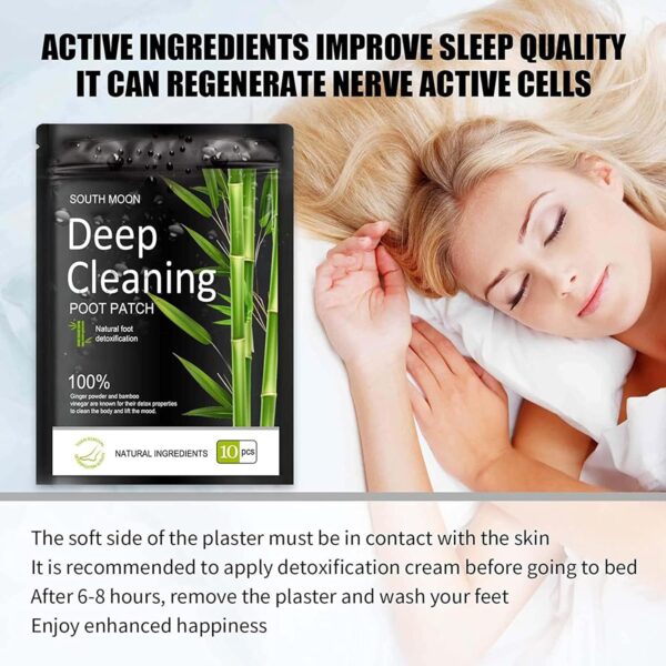 Detox FußPflaster,30Pcs Natürliche Entgiftungspflaster für Füße,Deep Cleansing Foot Pads,Fußpflegepads,Detox Pflaster Original,Körper entgiften,Fördern die Durchblutung,Verbessern den Schlaf – Bild 7