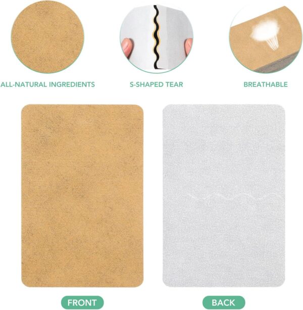 Supvox 50 Stück Ingwer Pads Wärmepflaster Halswirbel Körper Knie Gelenk Bauch Patch Pflaster Pflegen – Bild 4