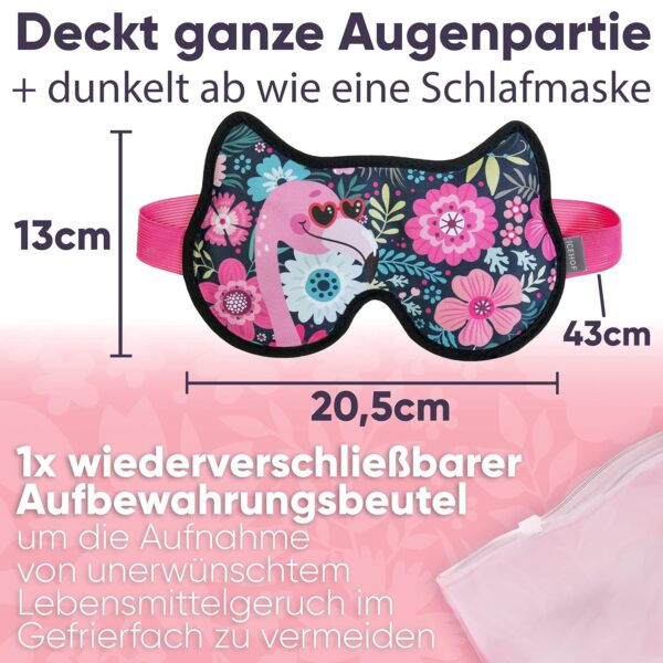 ICEHOF Augenmaske Kühlend Kühlpads Augen - Angenehme Oberfläche, mit Kühlgel - Kühlbrille für die Augen als Migräne Maske oder Schlafmaske kühlend - Mit Aufbewahrungsbeutel – Bild 5
