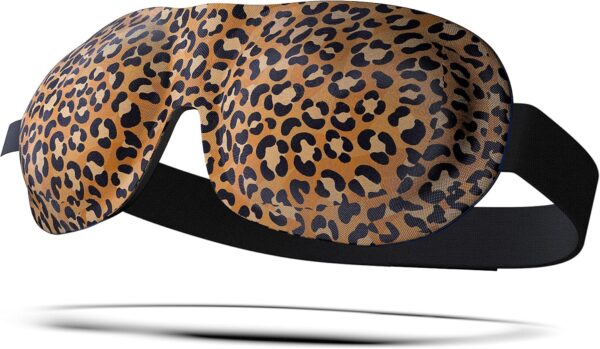 SMUG Schlafmaske für Männer und Frauen 100% Verdunkelung | Passt bei verlängerten Wimpern | 3D-geformtes Design für tiefen Schlaf | Klettverschluss für Komfort & Justierung | Tiermuster